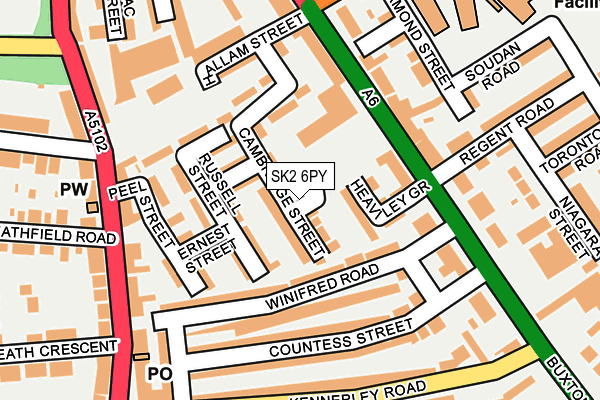 SK2 6PY map - OS OpenMap – Local (Ordnance Survey)