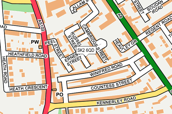 SK2 6QD map - OS OpenMap – Local (Ordnance Survey)