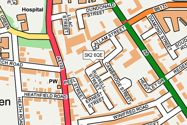 SK2 6QE map - OS OpenMap – Local (Ordnance Survey)