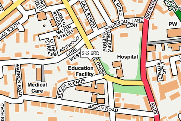 SK2 6RD map - OS OpenMap – Local (Ordnance Survey)