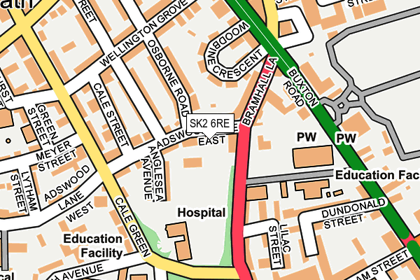 SK2 6RE map - OS OpenMap – Local (Ordnance Survey)