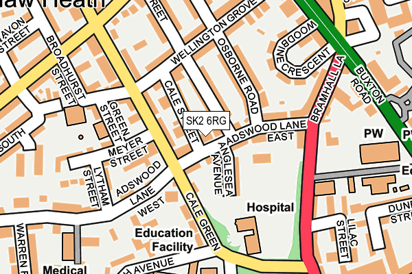 SK2 6RG map - OS OpenMap – Local (Ordnance Survey)