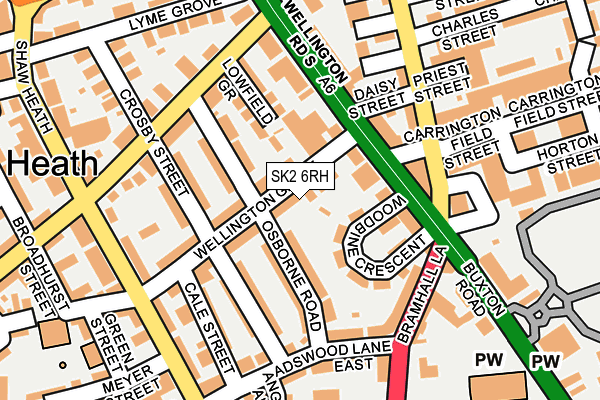 SK2 6RH map - OS OpenMap – Local (Ordnance Survey)
