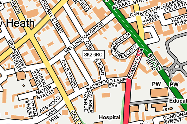 SK2 6RQ map - OS OpenMap – Local (Ordnance Survey)