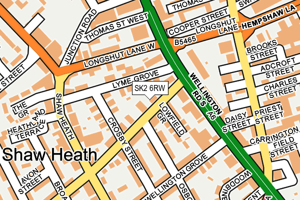 SK2 6RW map - OS OpenMap – Local (Ordnance Survey)