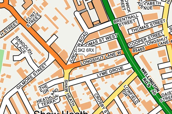 SK2 6RX map - OS OpenMap – Local (Ordnance Survey)