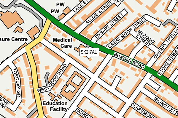 SK2 7AL map - OS OpenMap – Local (Ordnance Survey)