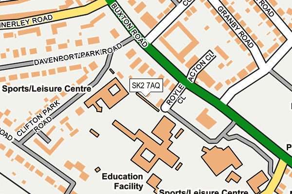 SK2 7AQ map - OS OpenMap – Local (Ordnance Survey)