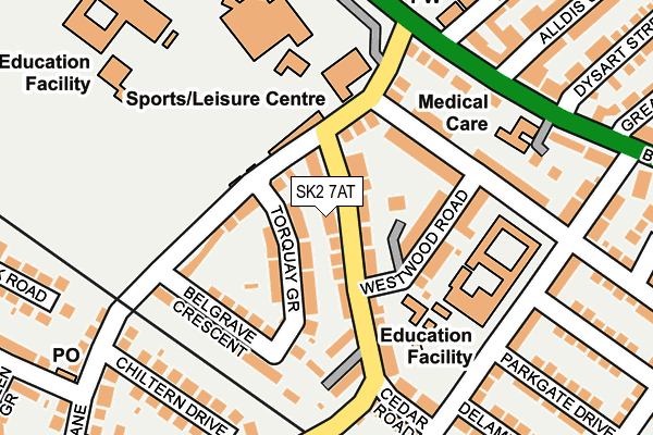 SK2 7AT map - OS OpenMap – Local (Ordnance Survey)