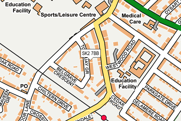 SK2 7BB map - OS OpenMap – Local (Ordnance Survey)