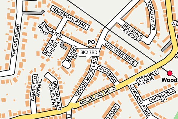 SK2 7BD map - OS OpenMap – Local (Ordnance Survey)