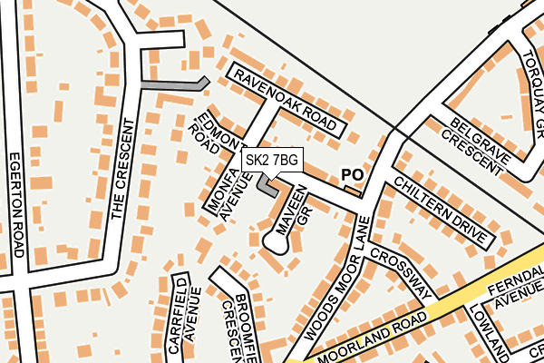 SK2 7BG map - OS OpenMap – Local (Ordnance Survey)