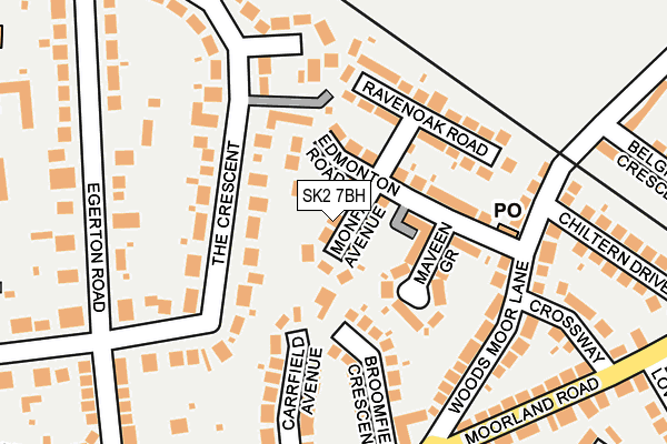 SK2 7BH map - OS OpenMap – Local (Ordnance Survey)