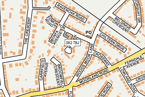 SK2 7BJ map - OS OpenMap – Local (Ordnance Survey)
