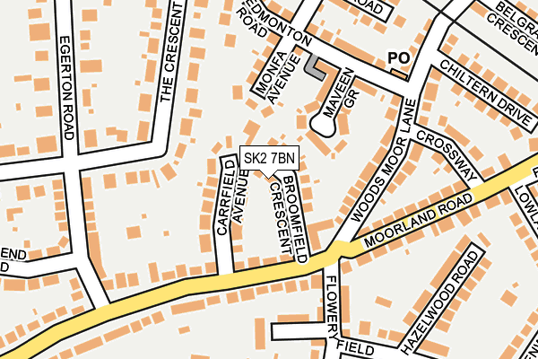 SK2 7BN map - OS OpenMap – Local (Ordnance Survey)
