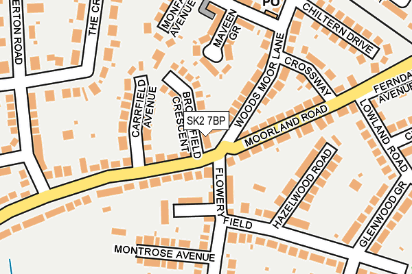 SK2 7BP map - OS OpenMap – Local (Ordnance Survey)