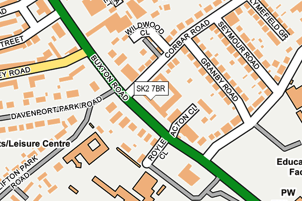 SK2 7BR map - OS OpenMap – Local (Ordnance Survey)