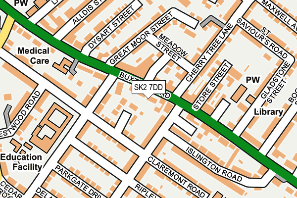 SK2 7DD map - OS OpenMap – Local (Ordnance Survey)