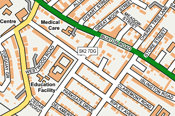 SK2 7DG map - OS OpenMap – Local (Ordnance Survey)