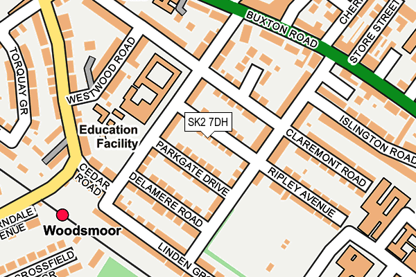 SK2 7DH map - OS OpenMap – Local (Ordnance Survey)