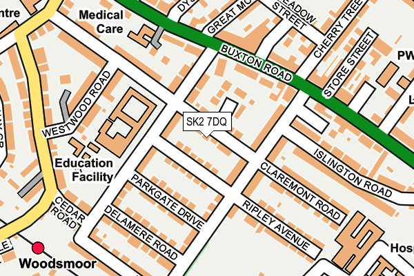 SK2 7DQ map - OS OpenMap – Local (Ordnance Survey)
