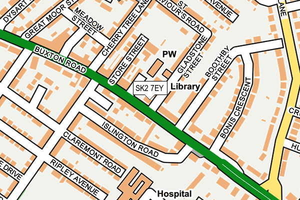 SK2 7EY map - OS OpenMap – Local (Ordnance Survey)