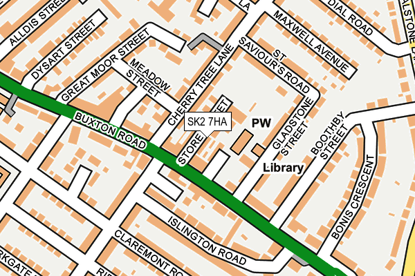 SK2 7HA map - OS OpenMap – Local (Ordnance Survey)