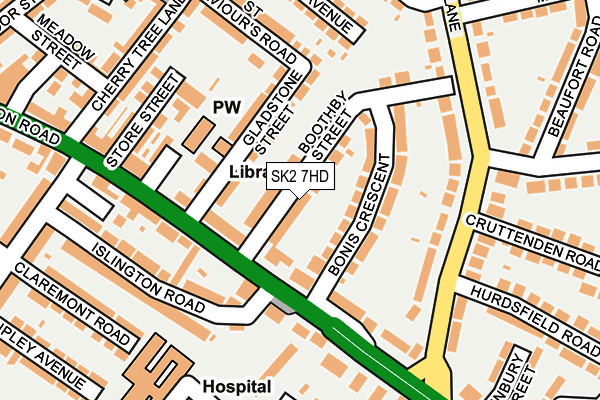 SK2 7HD map - OS OpenMap – Local (Ordnance Survey)