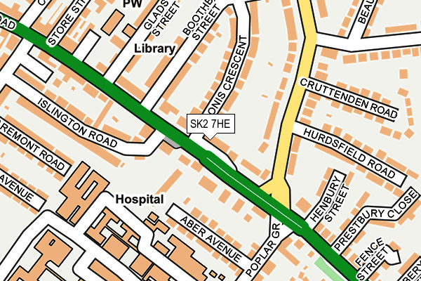 SK2 7HE map - OS OpenMap – Local (Ordnance Survey)