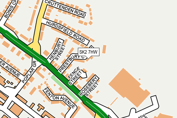 SK2 7HW map - OS OpenMap – Local (Ordnance Survey)