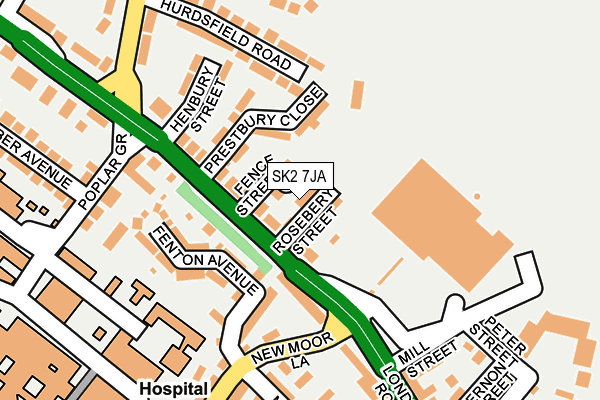 SK2 7JA map - OS OpenMap – Local (Ordnance Survey)