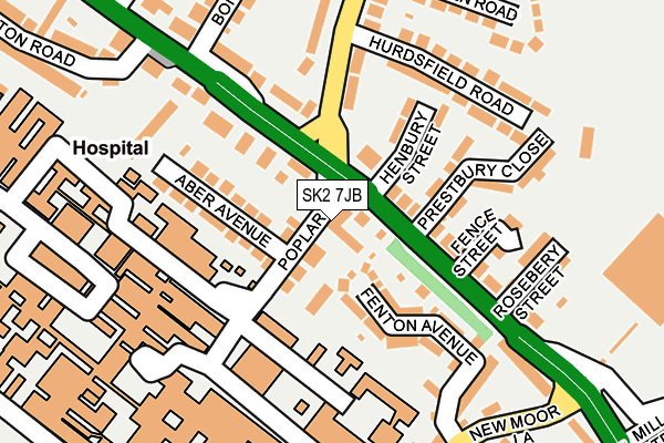 SK2 7JB map - OS OpenMap – Local (Ordnance Survey)
