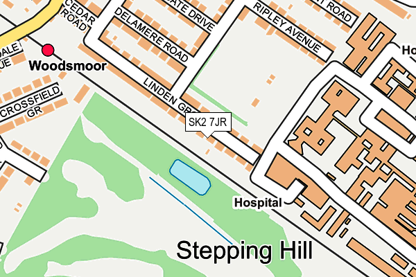 SK2 7JR map - OS OpenMap – Local (Ordnance Survey)