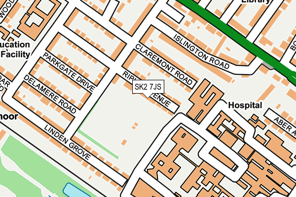 SK2 7JS map - OS OpenMap – Local (Ordnance Survey)