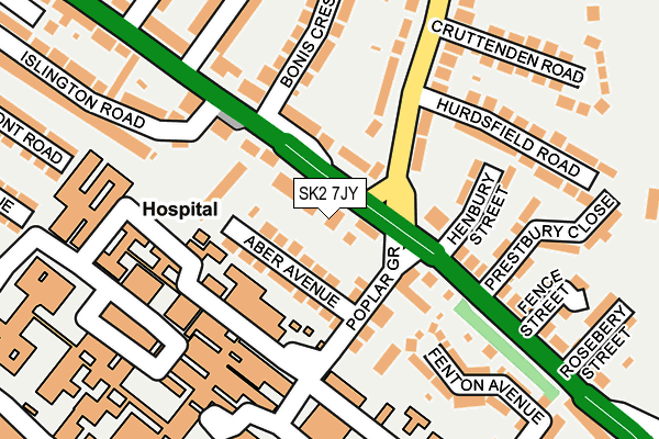 SK2 7JY map - OS OpenMap – Local (Ordnance Survey)