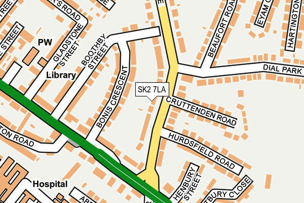SK2 7LA map - OS OpenMap – Local (Ordnance Survey)