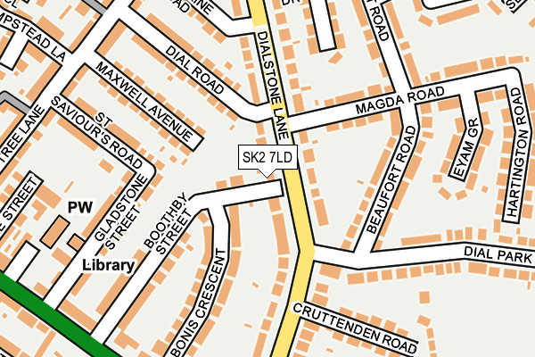 SK2 7LD map - OS OpenMap – Local (Ordnance Survey)
