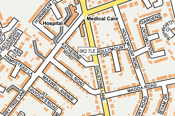 SK2 7LE map - OS OpenMap – Local (Ordnance Survey)