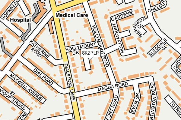 SK2 7LP map - OS OpenMap – Local (Ordnance Survey)