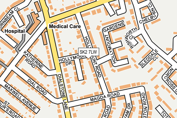 SK2 7LW map - OS OpenMap – Local (Ordnance Survey)