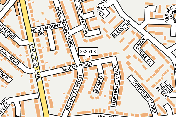 SK2 7LX map - OS OpenMap – Local (Ordnance Survey)