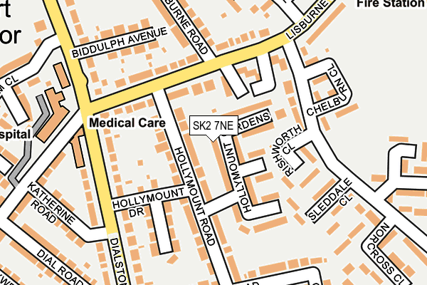 SK2 7NE map - OS OpenMap – Local (Ordnance Survey)