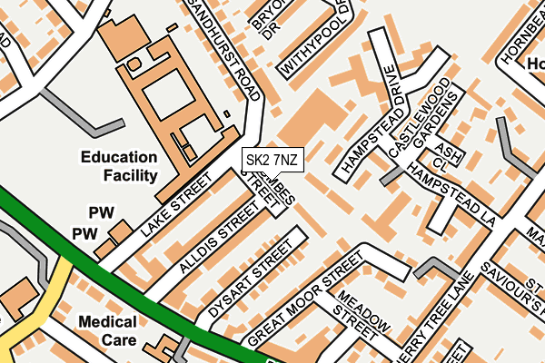 SK2 7NZ map - OS OpenMap – Local (Ordnance Survey)