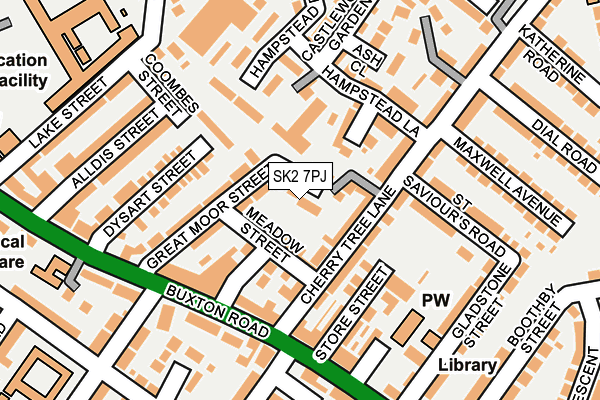 SK2 7PJ map - OS OpenMap – Local (Ordnance Survey)