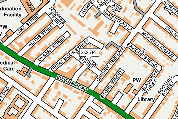 SK2 7PL map - OS OpenMap – Local (Ordnance Survey)