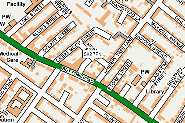 SK2 7PN map - OS OpenMap – Local (Ordnance Survey)