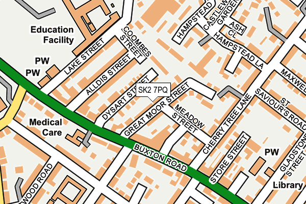 SK2 7PQ map - OS OpenMap – Local (Ordnance Survey)