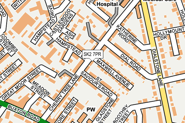 SK2 7PR map - OS OpenMap – Local (Ordnance Survey)