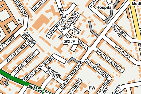 SK2 7PT map - OS OpenMap – Local (Ordnance Survey)