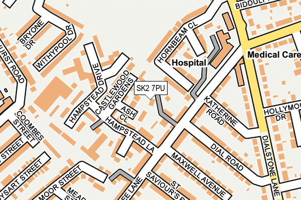SK2 7PU map - OS OpenMap – Local (Ordnance Survey)